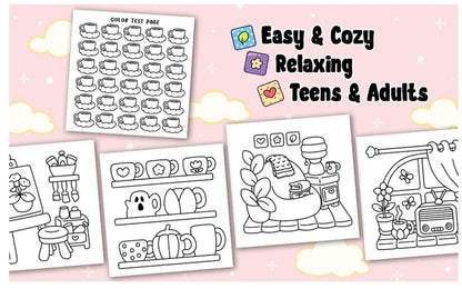 Cozy Girl Homebody Coloring Book