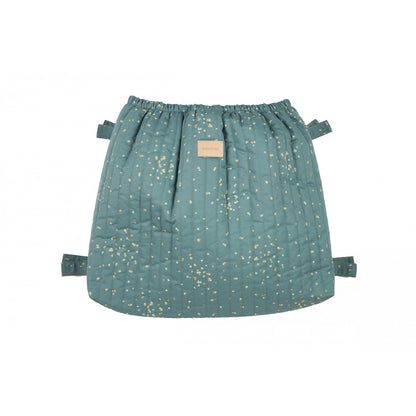 Nobodinoz Hyde Park Stroller Bag, Pram Bag, Gold Confetti/Magic Green