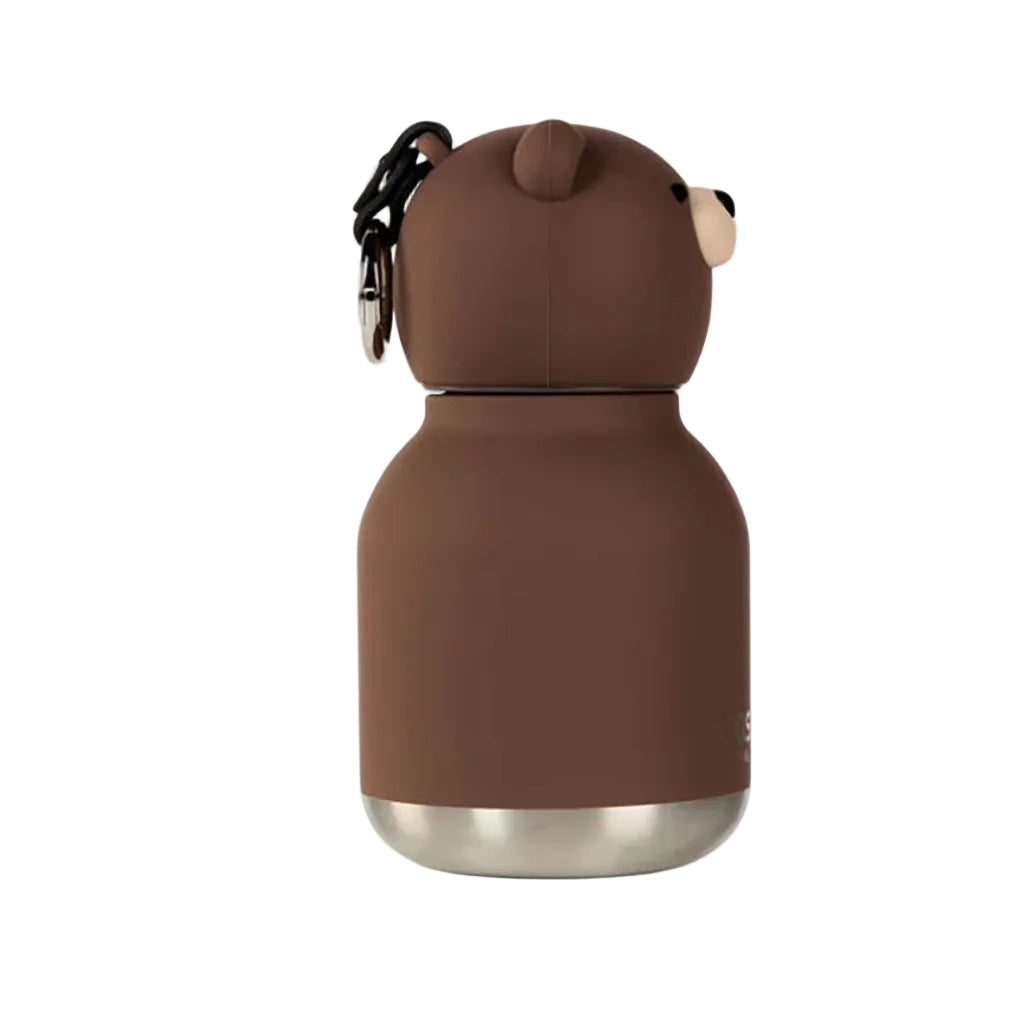 Asobu Bestie Mini Thermo Drink Bottle with Keychain, 200 ml – Brown Bear