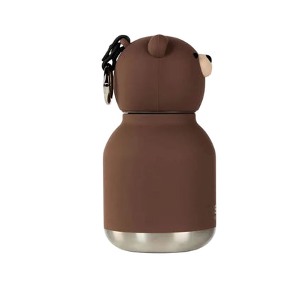 Asobu Bestie Mini Thermo Drink Bottle with Keychain, 200 ml – Brown Bear
