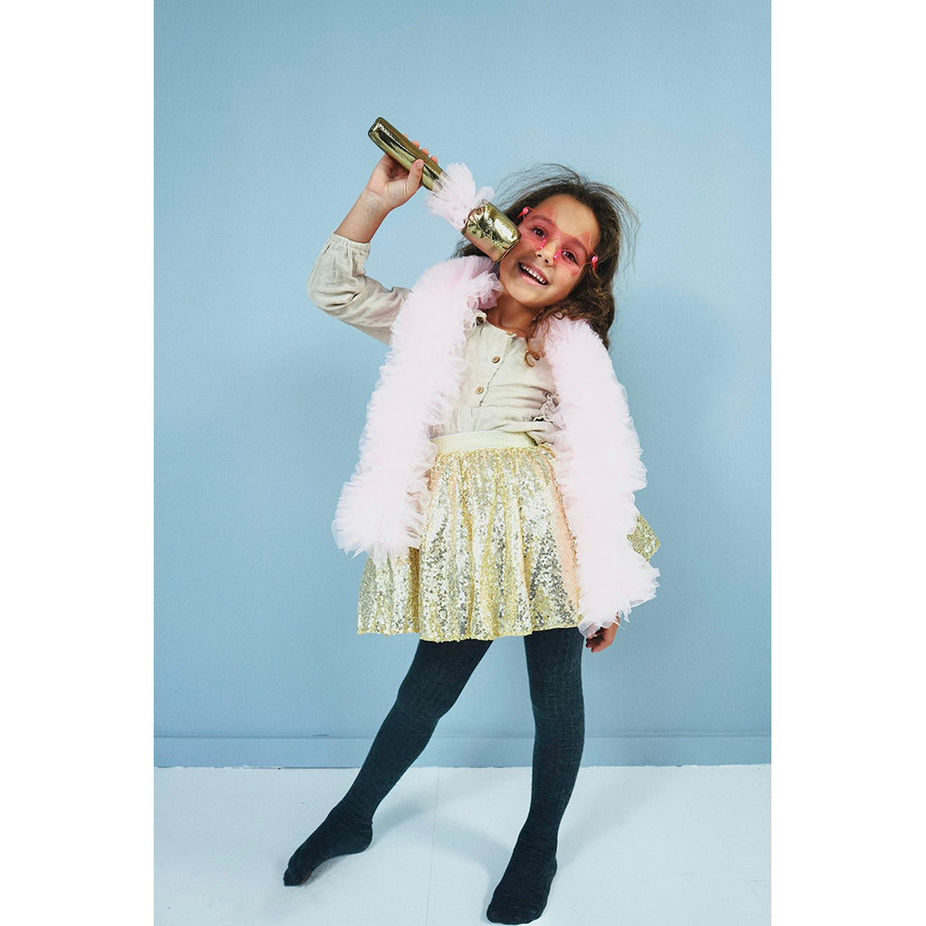 Den Goda Fen Costume, Tutu Disco Gold - Sizes 2-8 Years