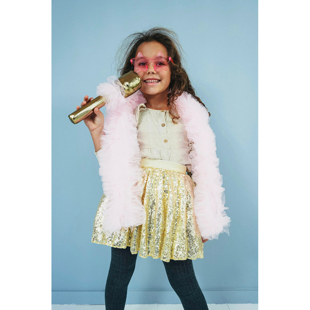 Den Goda Fen Costume, Tutu Disco Gold - Sizes 2-8 Years