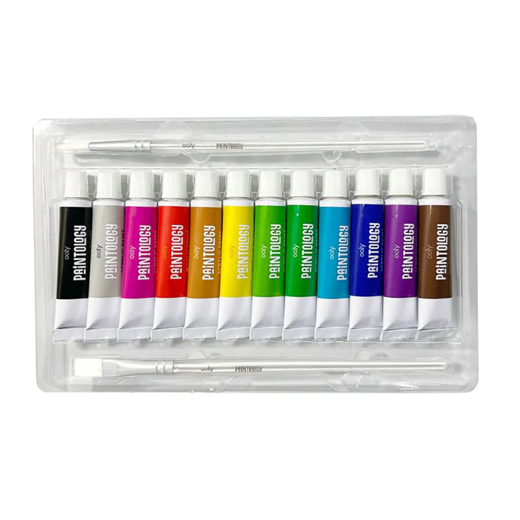 Ooly Acrylic Paint Set with 12 Classic Colors
