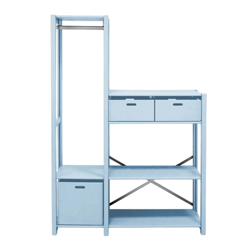 By Aulum Knuden reol m. 3 opbevaringskasser, Himalayan Blue