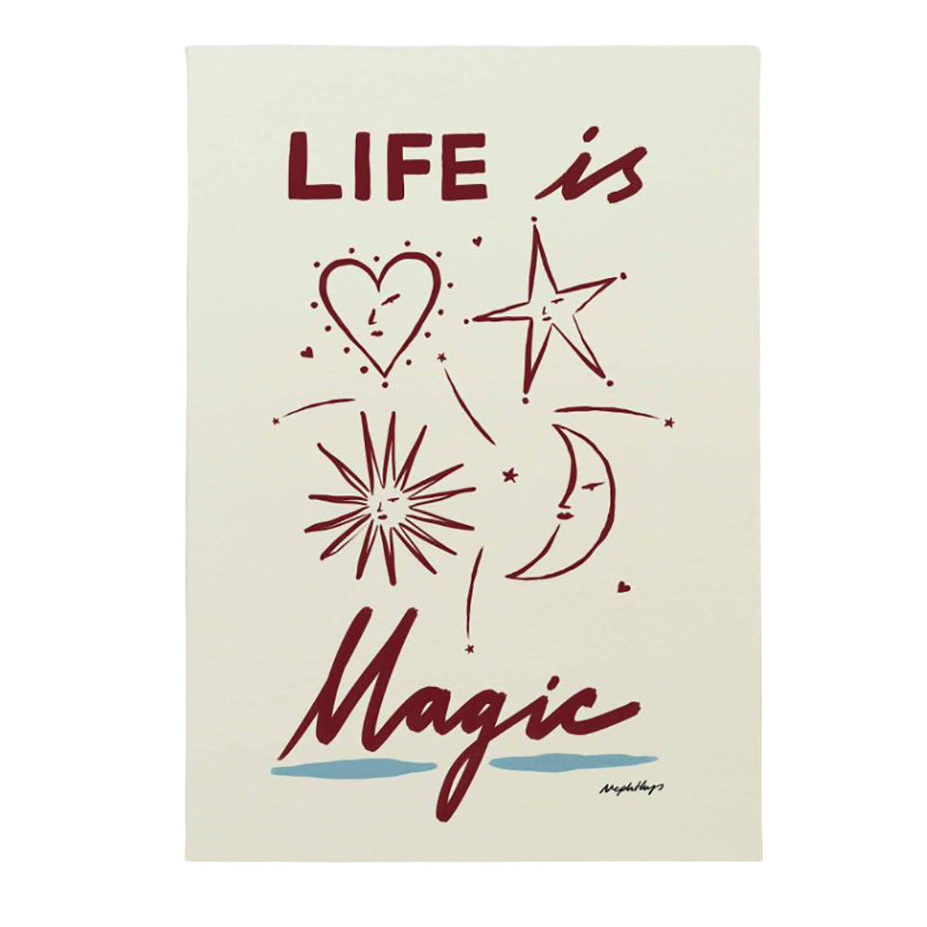 Nephthys Illustrated plakat, Life is Magic - A4 format