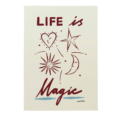 Nephthys Illustrated plakat, Life is Magic - A4 format