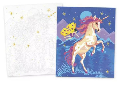 Janod Painting Kit, Paint by Numbers – Unicorns