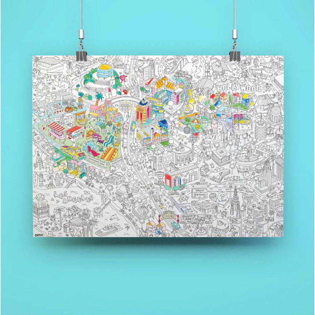 Omy Large Coloring Poster, Los Angeles