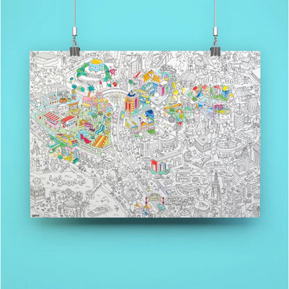Omy Large Coloring Poster, Los Angeles