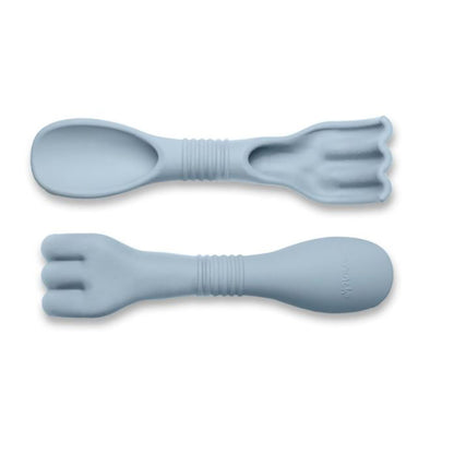 Scrunch Sand Toy, Shovel and Rake Combo - Double-Digger - Light Blue