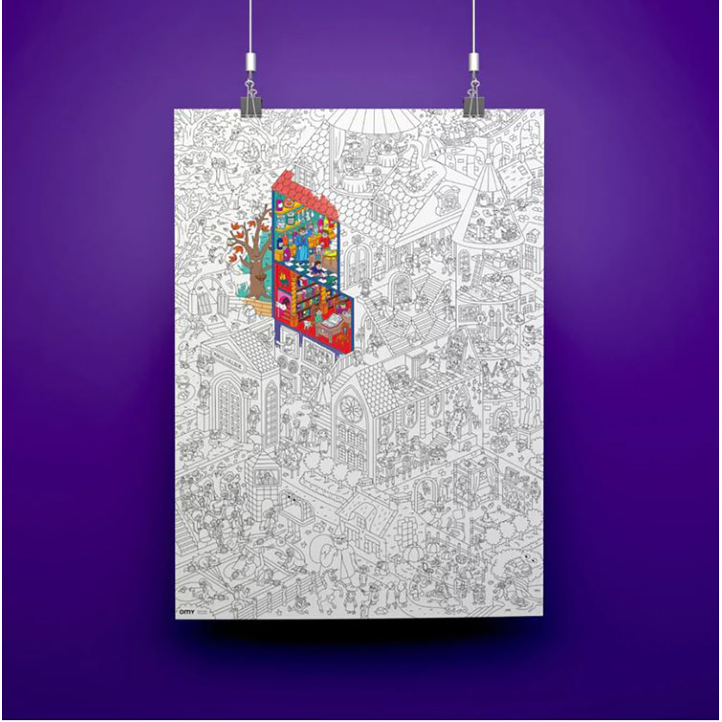 Omy Large Coloring Poster, Magic college