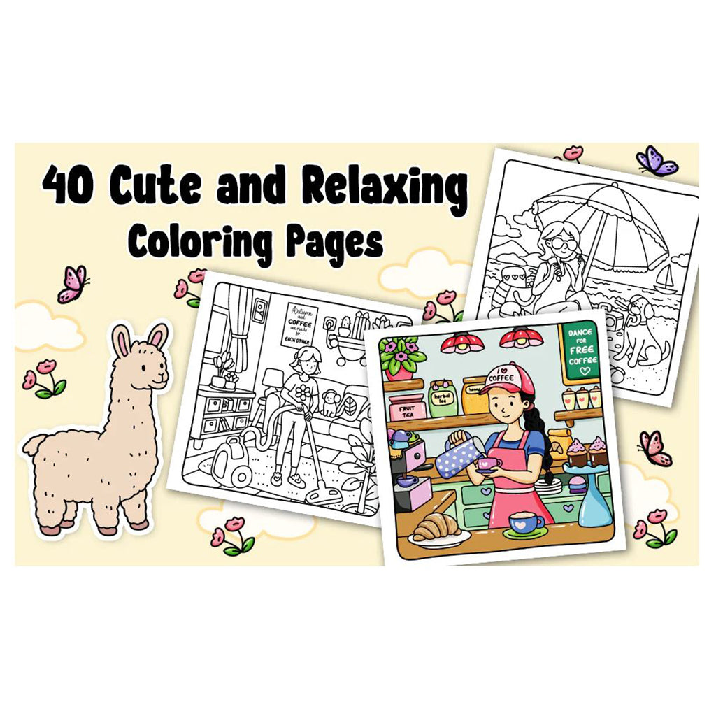 Cozy Girl Life Coloring Book