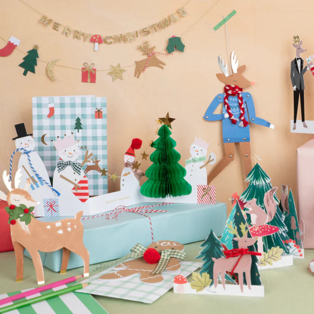 Meri Meri julekort, Snemandsfamilie concertina