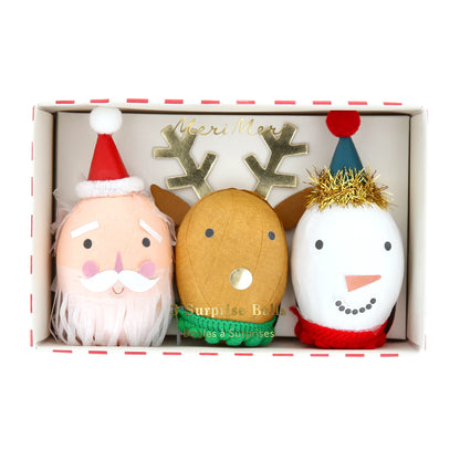 Meri Meri Surprise Balls, Christmas Figures - Set of 3