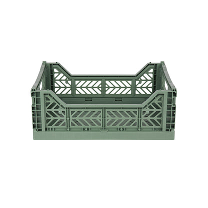 Aykasa Midi Foldable Crate, Almond Green