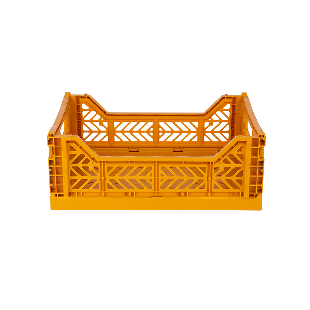 Aykasa Midi Folding Crate, Mustard
