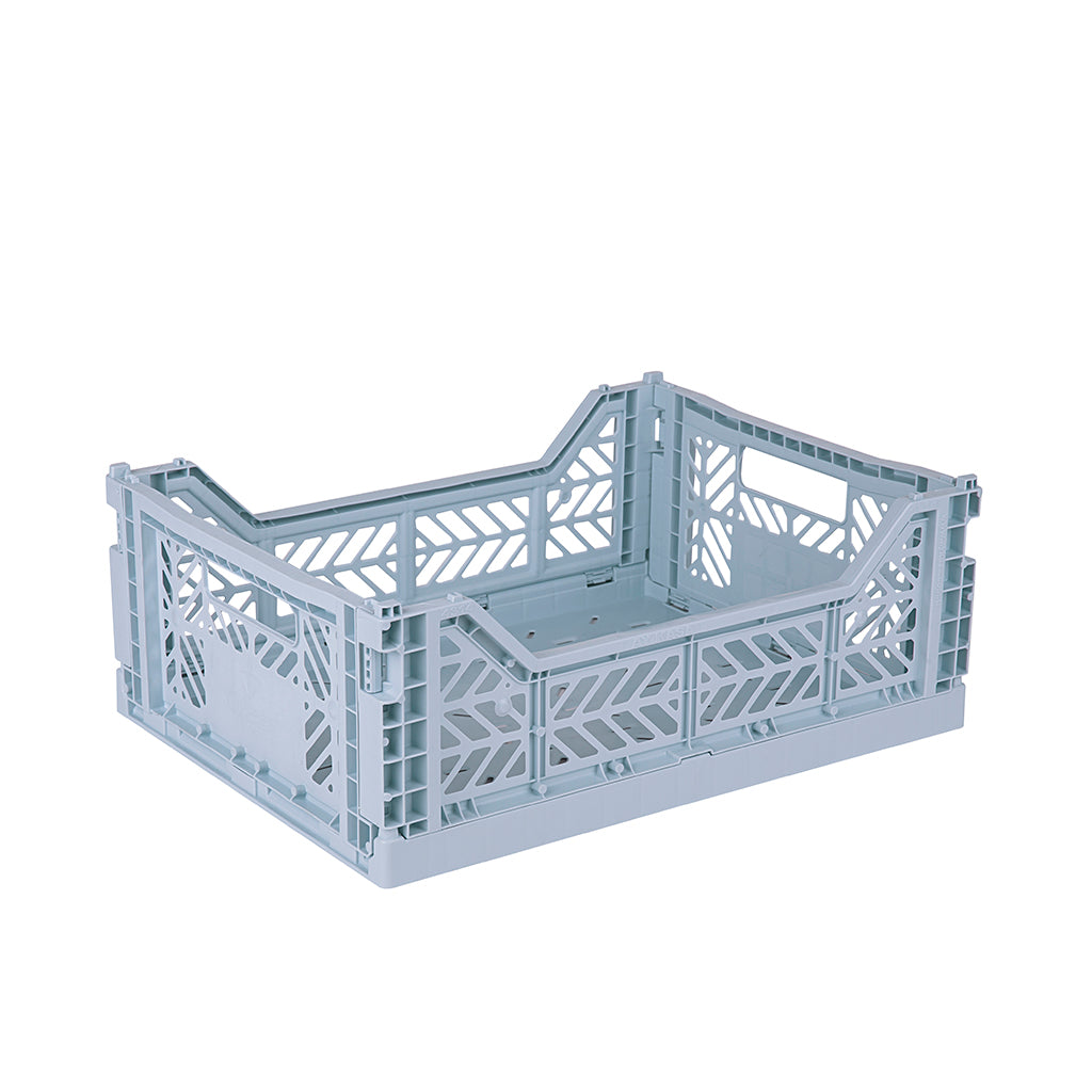 Aykasa Midi Folding Crate, Pale Blue