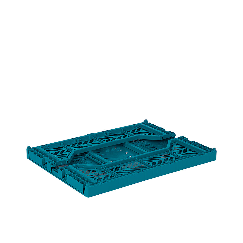 Aykasa Midi Folding Crate, Peacock Green