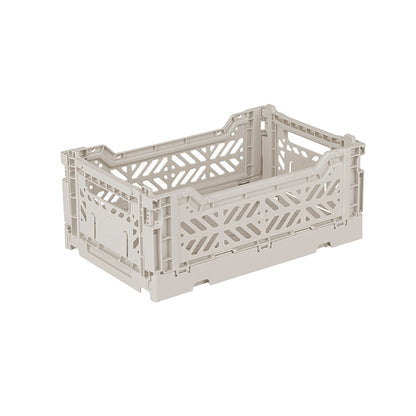 Aykasa Mini Folding Crate, Light Grey