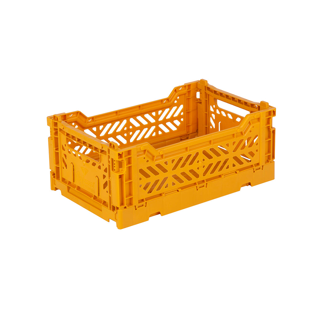 Aykasa Mini Folding Crate, Mustard