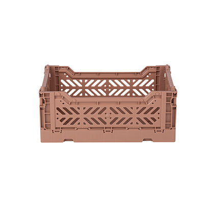 Aykasa Mini Folding Crate, Warm Taupe