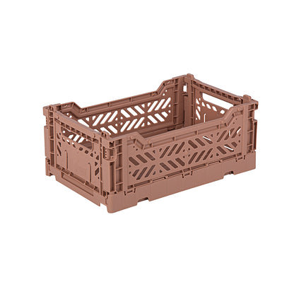 Aykasa Mini Folding Crate, Warm Taupe