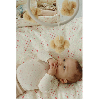 "Fanga Fontana Bello Bodystocking with Long Sleeves, Lago Rosa - Size 1 - 9 Months"