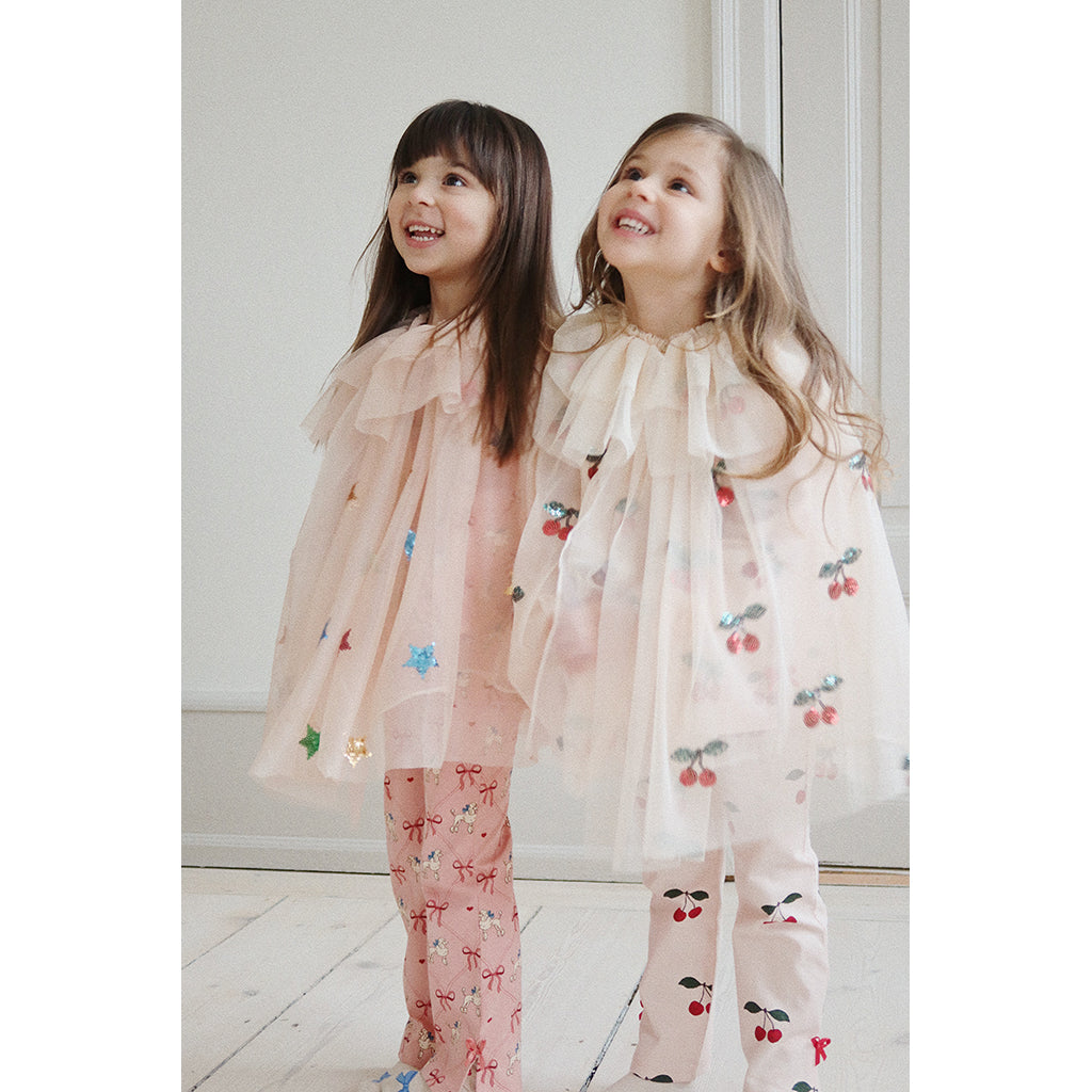 Konges Sløjd Glitter Fairy Costume, Ma Grande Cerise, Cape and Shoes - Shoe Size 23-30