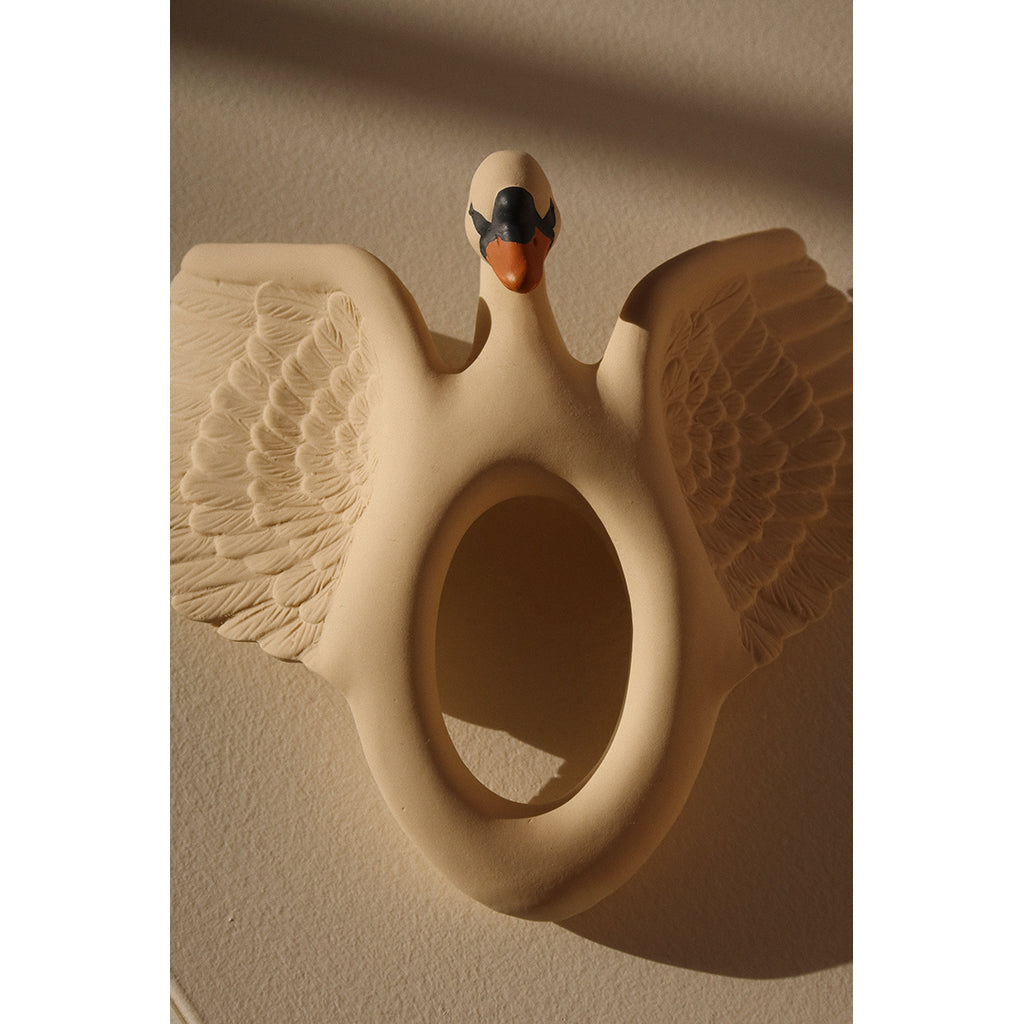 Konges Sløjd Natural Rubber Teething Ring, Swan