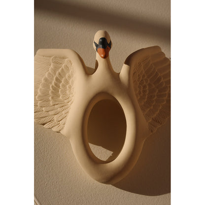 Konges Sløjd Natural Rubber Teething Ring, Swan