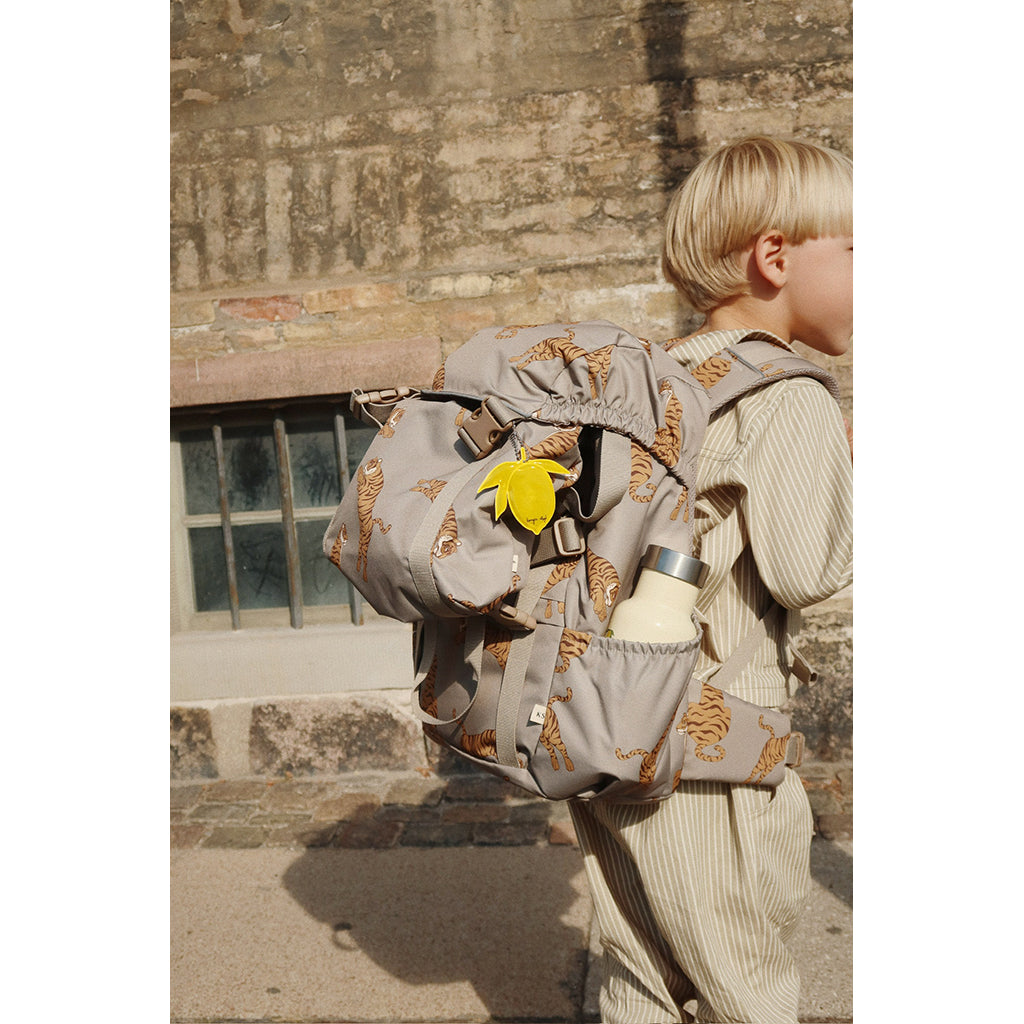 Konges Sløjd Clover School Backpack with Gym Bag and Rain Cover - Tiger Oak