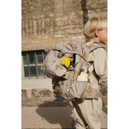 Konges Sløjd Clover School Backpack with Gym Bag and Rain Cover - Tiger Oak