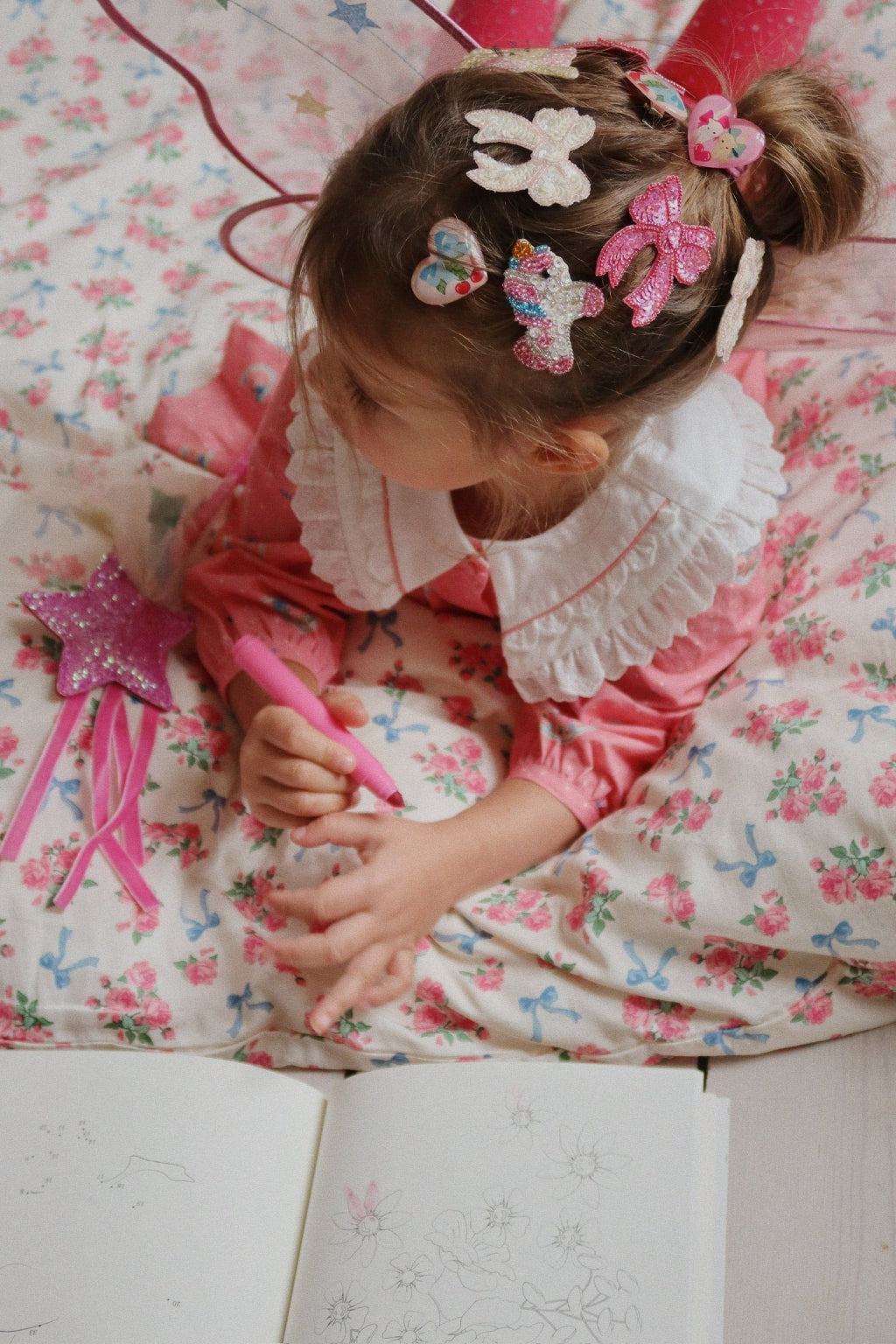 Konges Sløjd Vilma Hair Clips 2-Pack, Bow Kitty