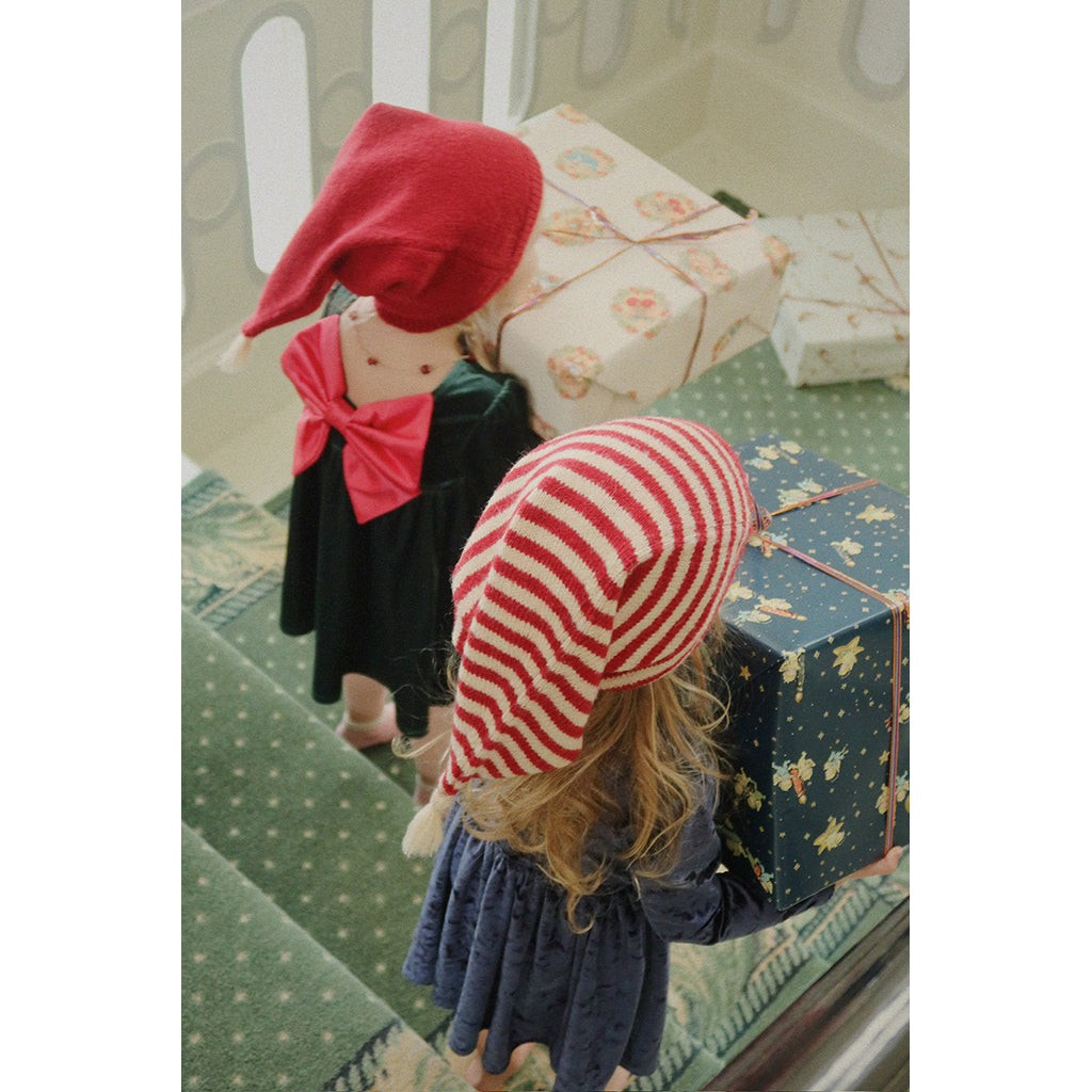 Konges Sløjd Knitted Elf Hat, Christmas Stripe - Size 2-8 Years