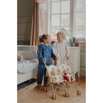 Konges Sløjd Twin Doll Stroller, Ma grande cerise