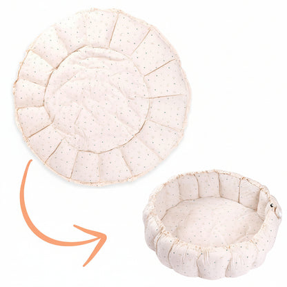 Play&amp;Go Coco moon, Tre-i-ét babytæppe, økologisk - Bloom moon