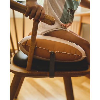 Noui Noui Have a Seat, Inflatable Seat Cushion for Kids - Stripes Nude/Mustard