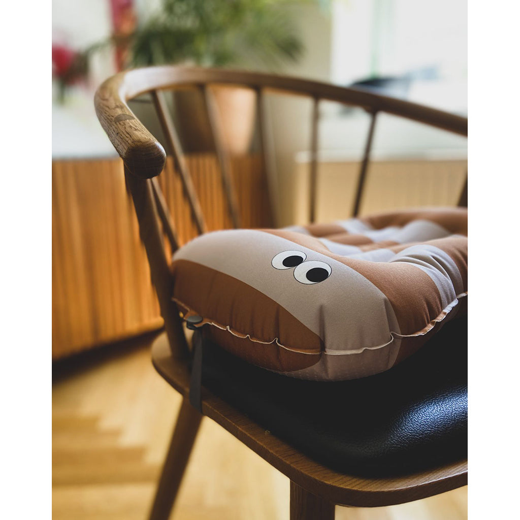 Noui Noui Have a Seat, Inflatable Seat Cushion for Kids - Stripes Nude/Mustard