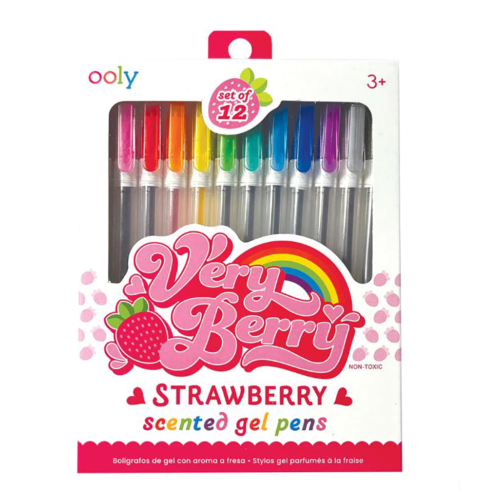 OOLY - Scented Gel Pens Set of 12 - Very Berry Strawberry