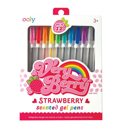 OOLY - Scented Gel Pens Set of 12 - Very Berry Strawberry