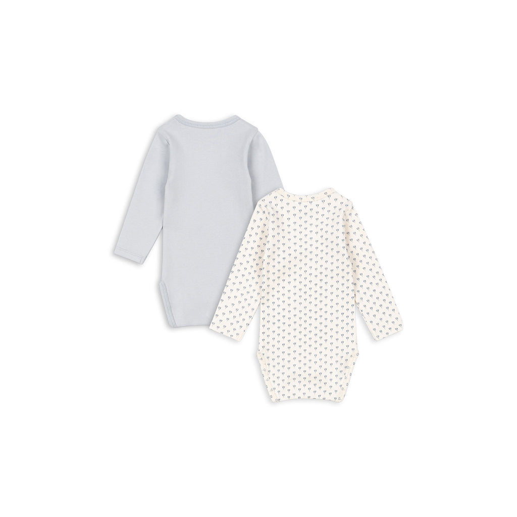 Fanga Fontana Bello Bodystocking with Long Sleeves, 2-Pack, Blue Mix – Size 1–12 months