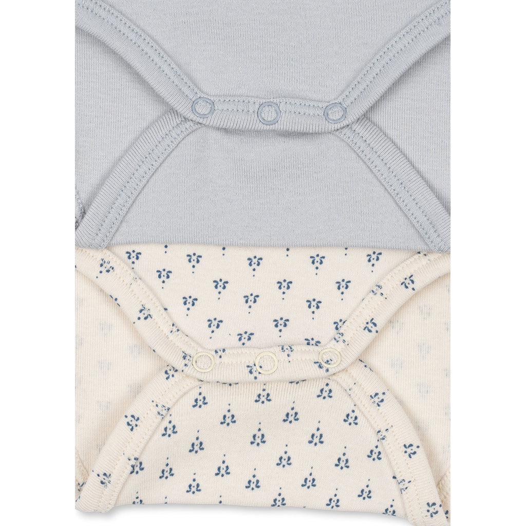 Fanga Fontana Bello Bodystocking with Long Sleeves, 2-Pack, Blue Mix – Size 1–12 months