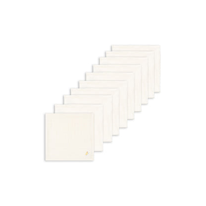 Fanga Fontana Organic Muslin Cloth, 10-Pack - Antique White