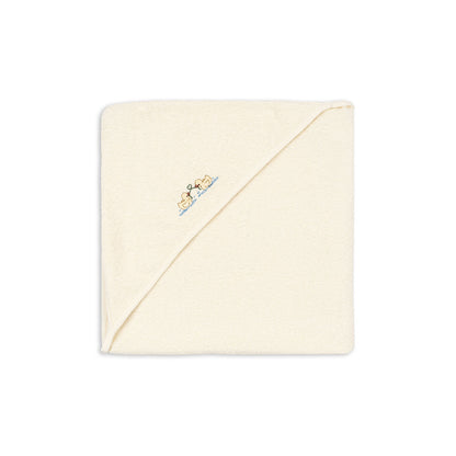 Fanga Fontana Figo Baby Hooded Towel, GOTS - Antique White