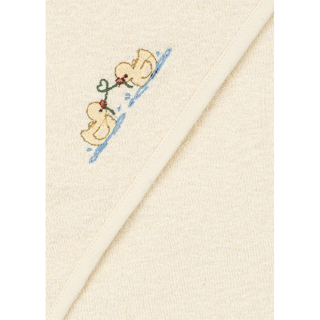 Fanga Fontana Figo Baby Hooded Towel, GOTS - Antique White