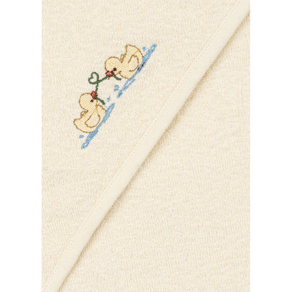 Fanga Fontana Figo Baby Hooded Towel, GOTS - Antique White