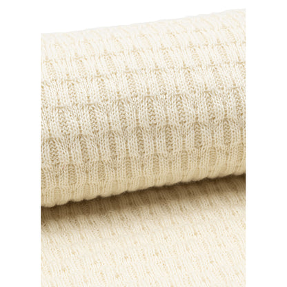 &quot;Fanga Fontana Baby Blanket, Venti Pointelle, GOTS - Antique White&quot;