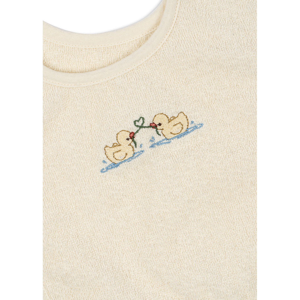 Fanga Fontana Fio Terry Bib, GOTS Certified, 2-Pack - Antique White