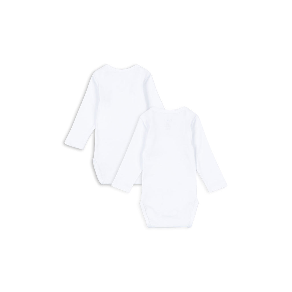 &quot;Fanga Fontana Piscina Long-Sleeve Bodysuit, 2-Pack - Optic White&quot;