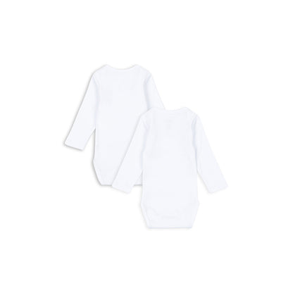 &quot;Fanga Fontana Piscina Long-Sleeve Bodysuit, 2-Pack - Optic White&quot;